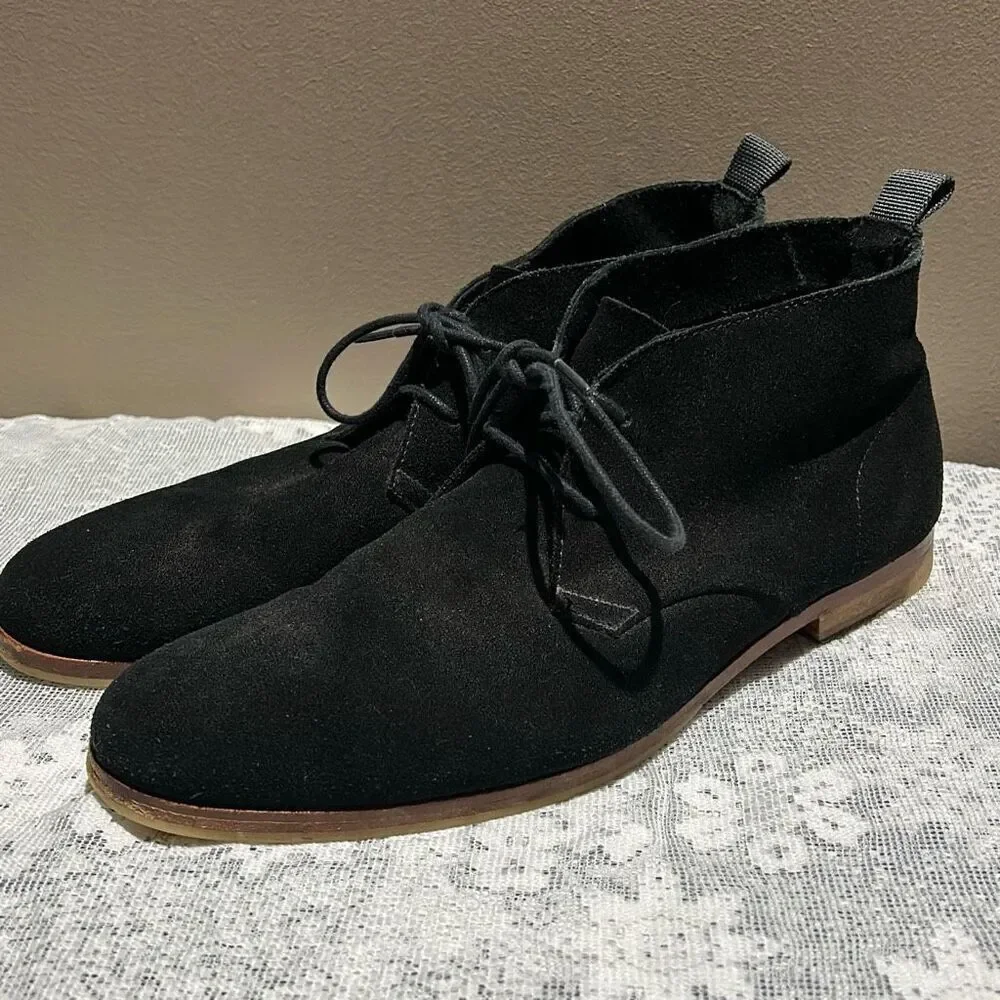 Calvin Klein Farnel Black Oily Suede boots Men’s 10 Chukka shoes